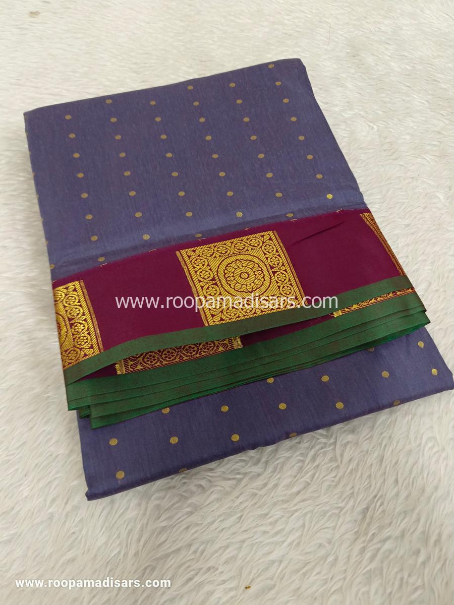 KANCHI SEMI SILK -10 YARDS KANCHI SILK KORVAI MADISAR SAREE WITHOUT BLOUSE PIECE
