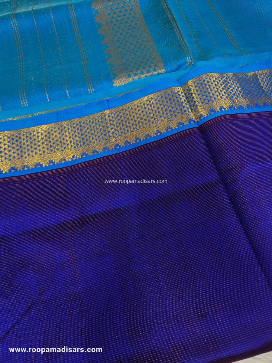 Pure Silk Cotton Vairaoosi  Madisar -10YARDS PURE SILK COTTON MADISAR KORVAI BORDER WITHOUT BLOUSE PIECE - Image 3