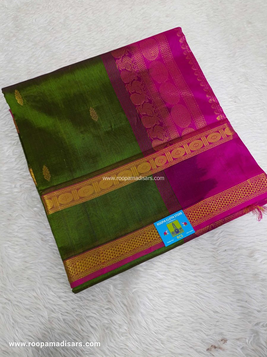 Pure Silk Cotton Madisar -10YARDS PURE SILK COTTON MADISAR KORVAI BORDER WITHOUT BLOUSE PIECE - Image 2