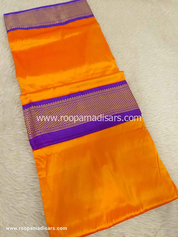 Pure Silk Madisar -10YARDS PURE SILK MADISAR KORVAI BORDER WITHOUT BLOUSE PIECE - Image 3