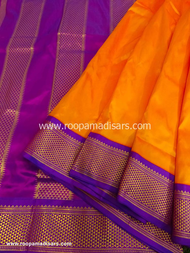 Pure Silk Madisar -10YARDS PURE SILK MADISAR KORVAI BORDER WITHOUT BLOUSE PIECE - Image 4