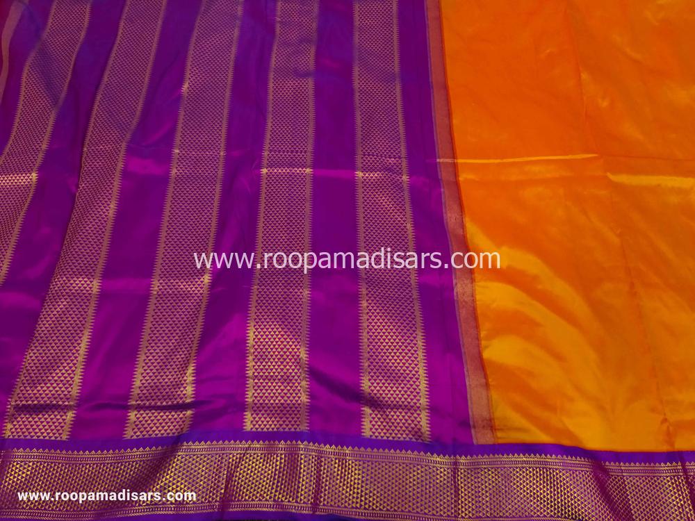 Pure Silk Madisar -10YARDS PURE SILK MADISAR KORVAI BORDER WITHOUT BLOUSE PIECE - Image 5