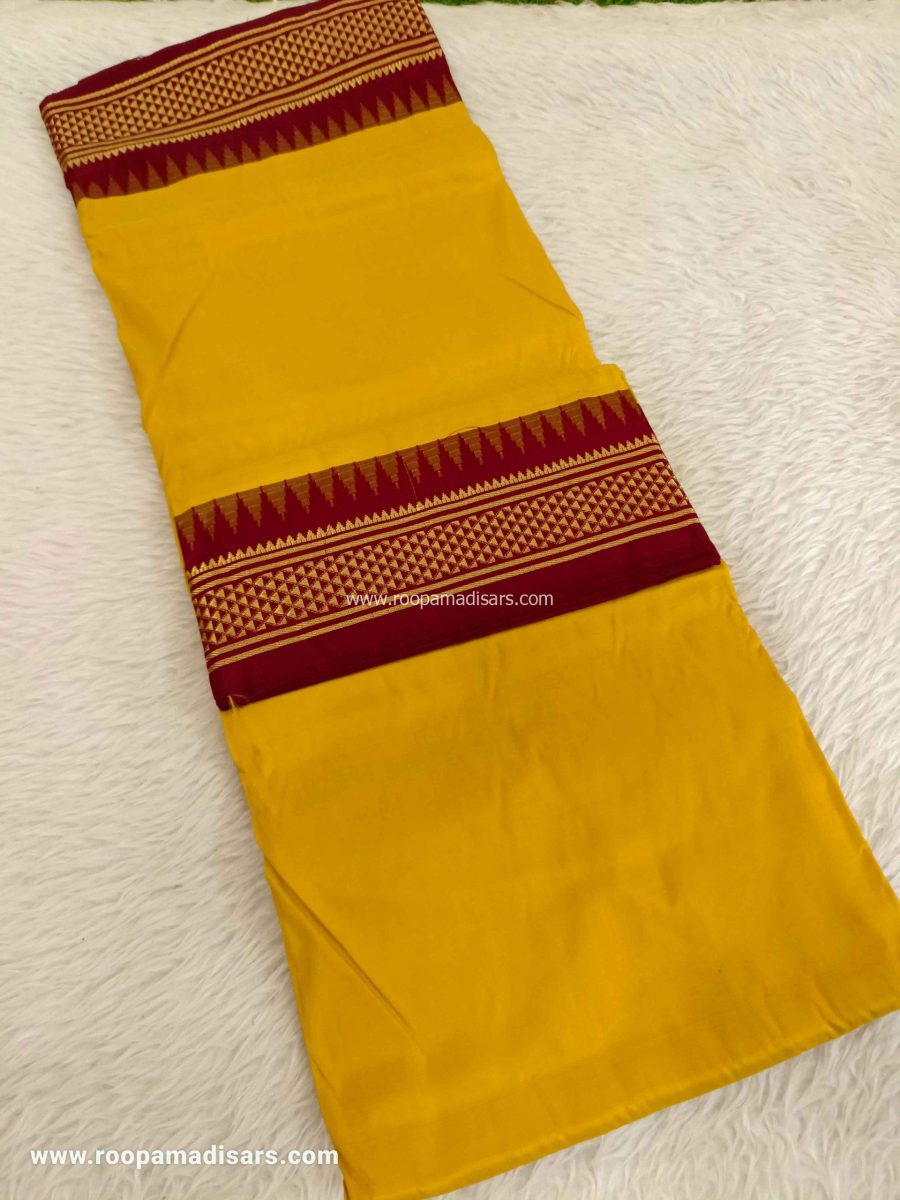 Pure Silk Madisar -10YARDS PURE SILK MADISAR KORVAI BORDER WITHOUT BLOUSE PIECE - Image 3