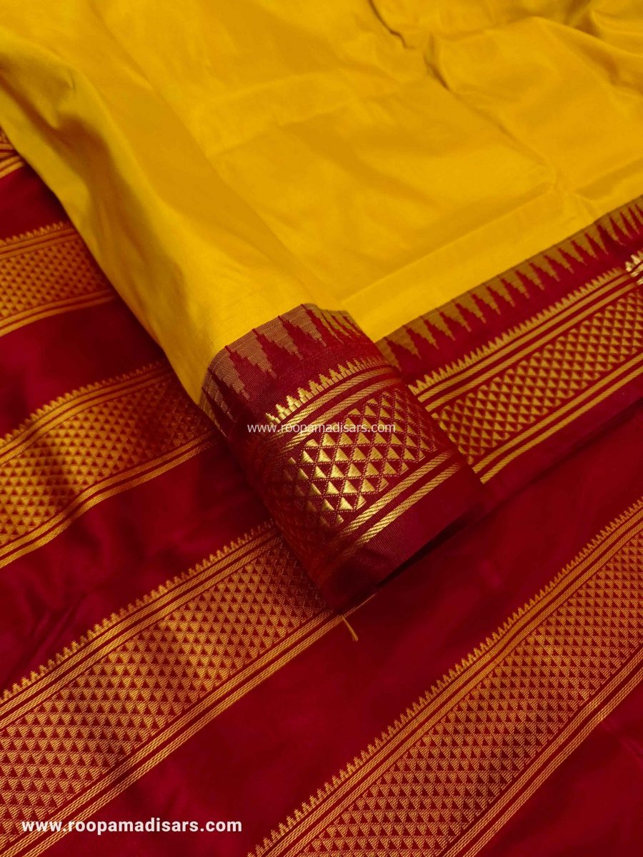 Pure Silk Madisar -10YARDS PURE SILK MADISAR KORVAI BORDER WITHOUT BLOUSE PIECE