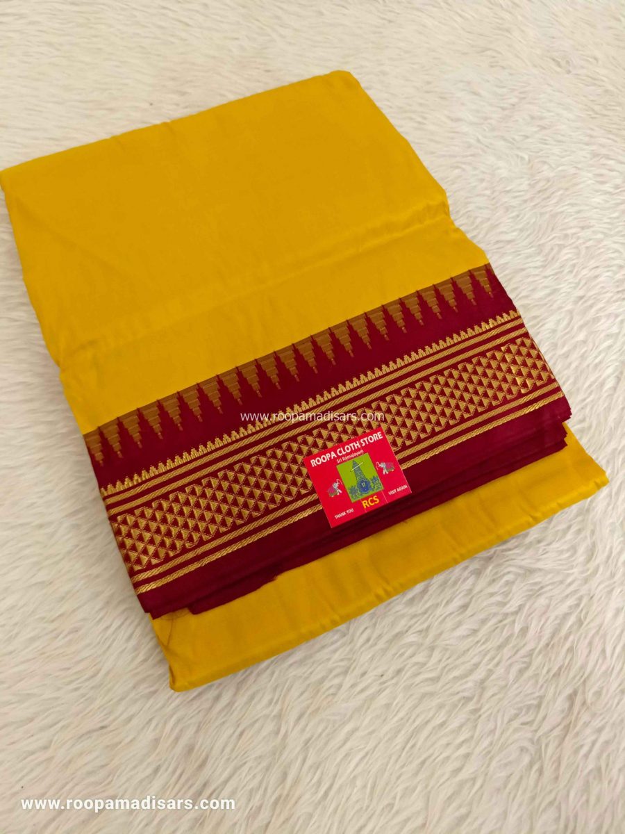 Pure Silk Madisar -10YARDS PURE SILK MADISAR KORVAI BORDER WITHOUT BLOUSE PIECE - Image 2