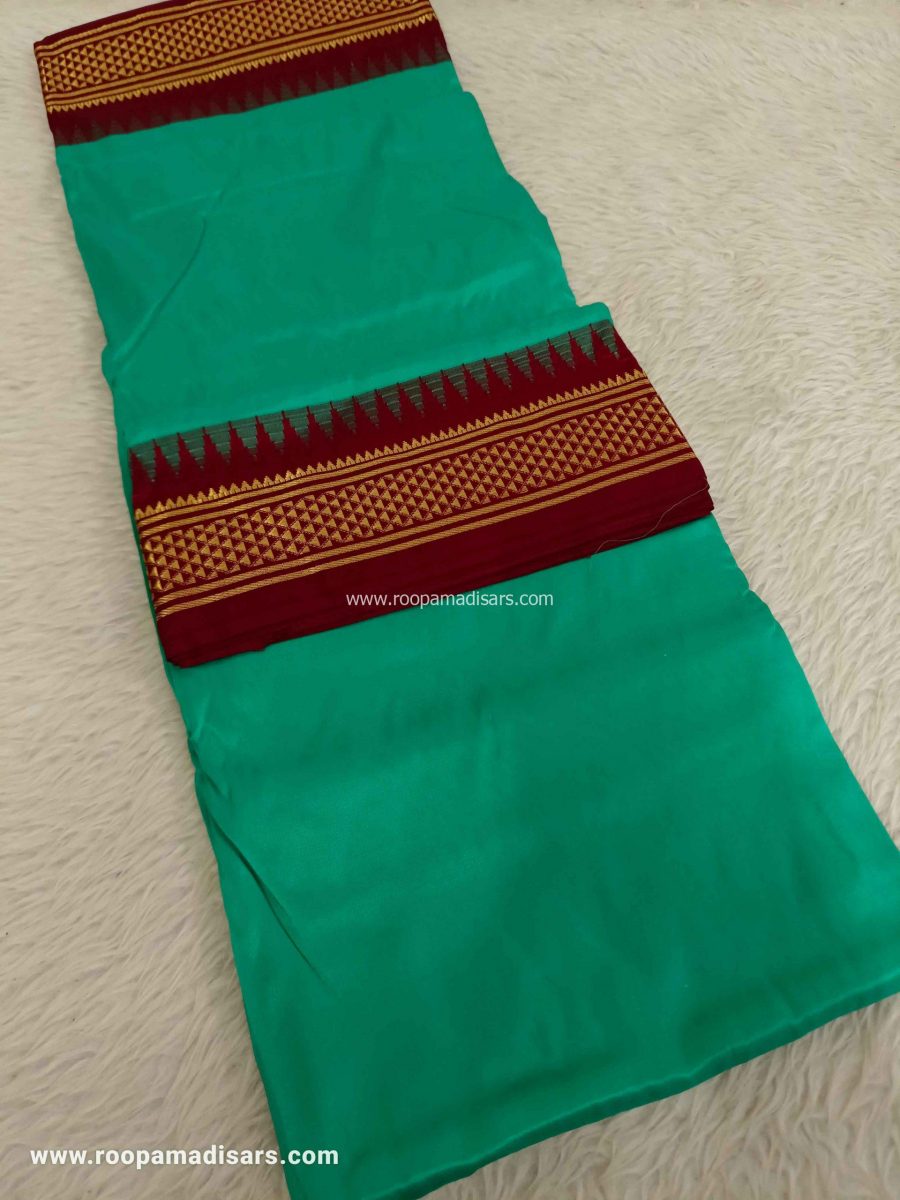 Pure Silk Madisar -10YARDS PURE SILK MADISAR KORVAI BORDER WITHOUT BLOUSE PIECE - Image 3