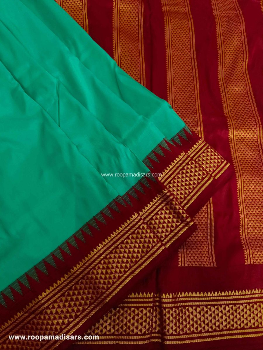 Pure Silk Madisar -10YARDS PURE SILK MADISAR KORVAI BORDER WITHOUT BLOUSE PIECE - Image 4
