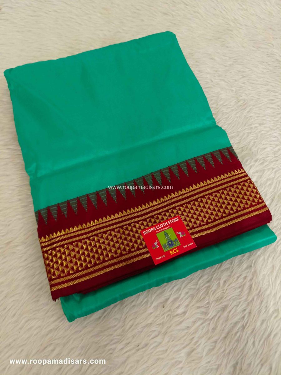 Pure Silk Madisar -10YARDS PURE SILK MADISAR KORVAI BORDER WITHOUT BLOUSE PIECE - Image 2