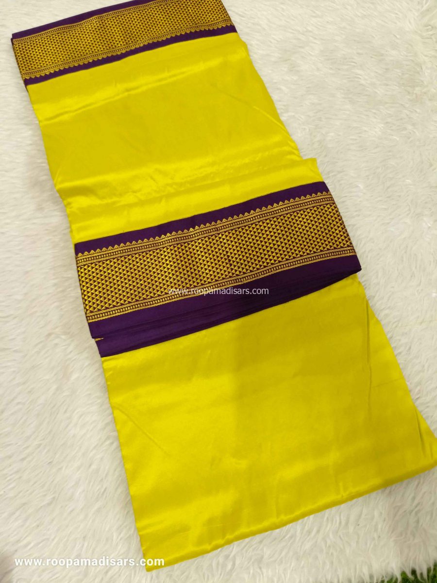 Pure Silk Madisar -10YARDS PURE SILK MADISAR KORVAI BORDER WITHOUT BLOUSE PIECE - Image 3