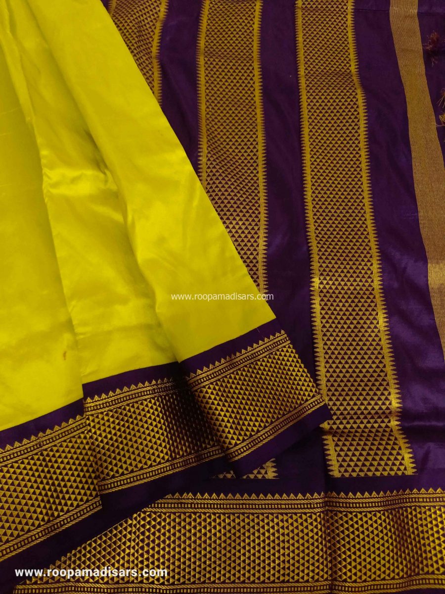Pure Silk Madisar -10YARDS PURE SILK MADISAR KORVAI BORDER WITHOUT BLOUSE PIECE - Image 4