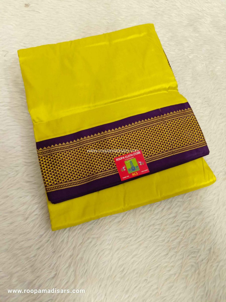 Pure Silk Madisar -10YARDS PURE SILK MADISAR KORVAI BORDER WITHOUT BLOUSE PIECE - Image 2