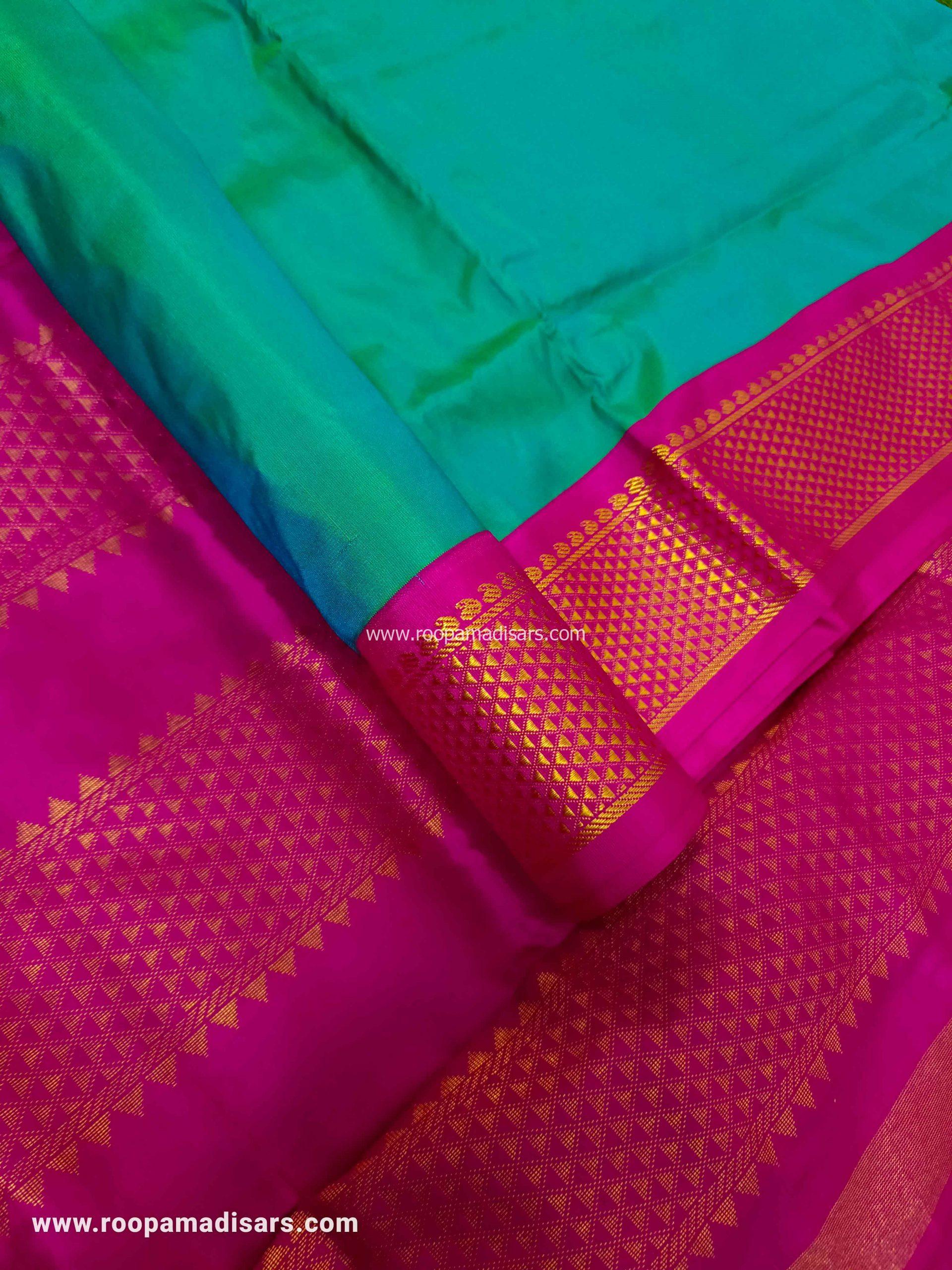 Pure Silk Madisar -10YARDS PURE SILK MADISAR KORVAI BORDER WITHOUT BLOUSE PIECE - Image 5