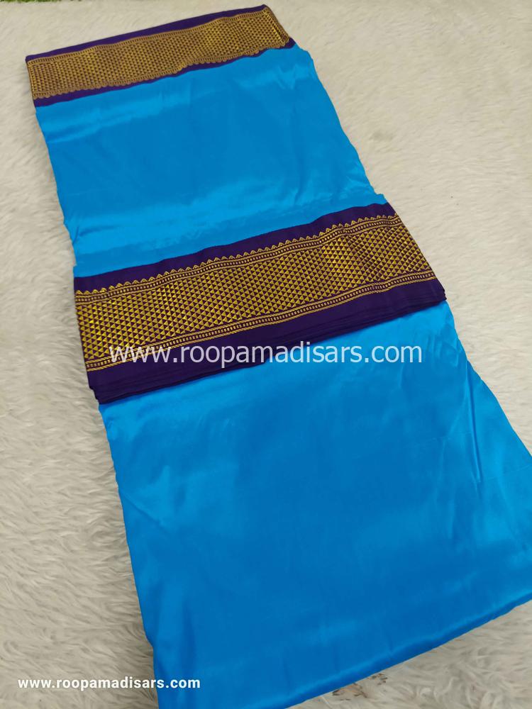 Pure Silk Madisar -10YARDS PURE SILK MADISAR KORVAI BORDER WITHOUT BLOUSE PIECE - Image 3