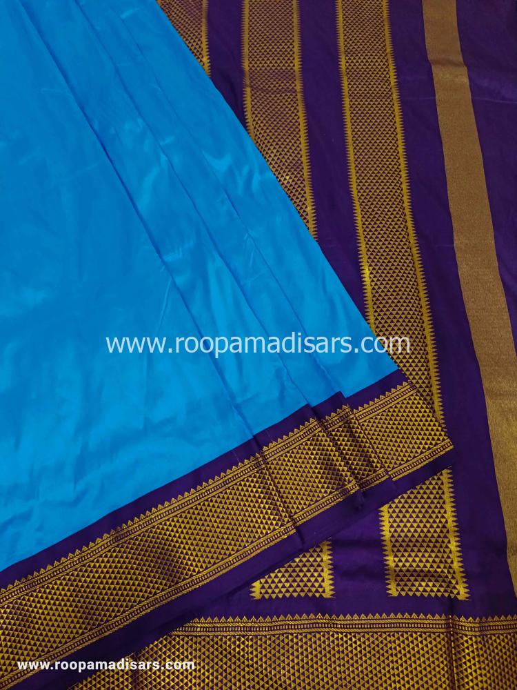 Pure Silk Madisar -10YARDS PURE SILK MADISAR KORVAI BORDER WITHOUT BLOUSE PIECE - Image 4