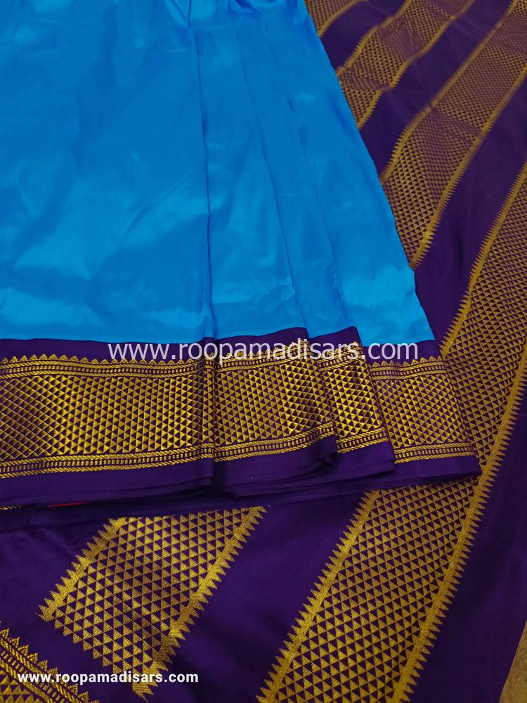 Pure Silk Madisar -10YARDS PURE SILK MADISAR KORVAI BORDER WITHOUT BLOUSE PIECE