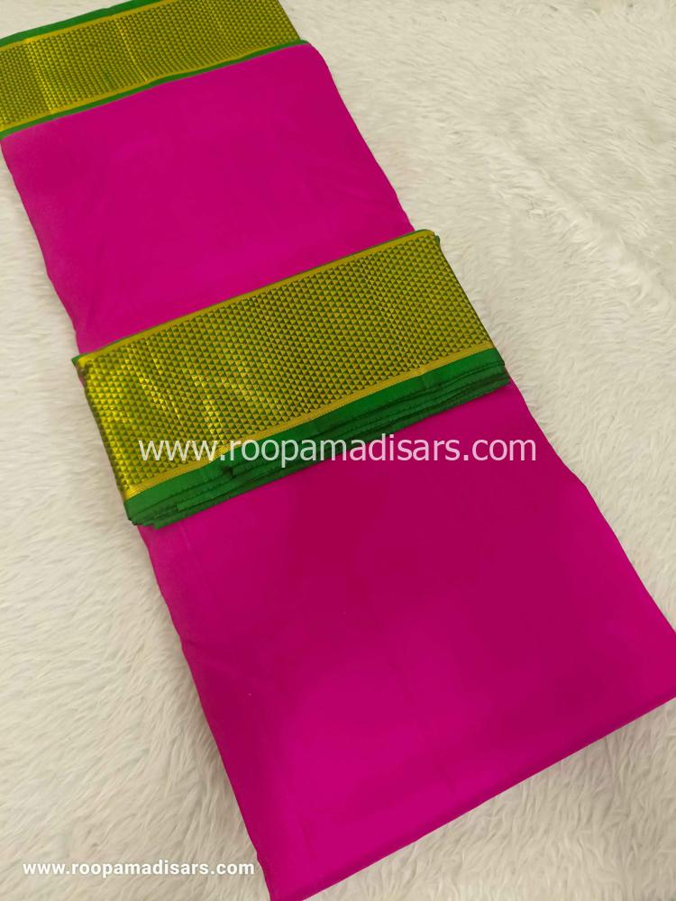 Pure Silk Madisar -10YARDS PURE SILK MADISAR KORVAI BORDER WITHOUT BLOUSE PIECE - Image 3