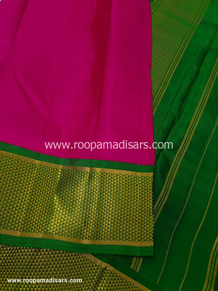 Pure Silk Madisar -10YARDS PURE SILK MADISAR KORVAI BORDER WITHOUT BLOUSE PIECE - Image 5