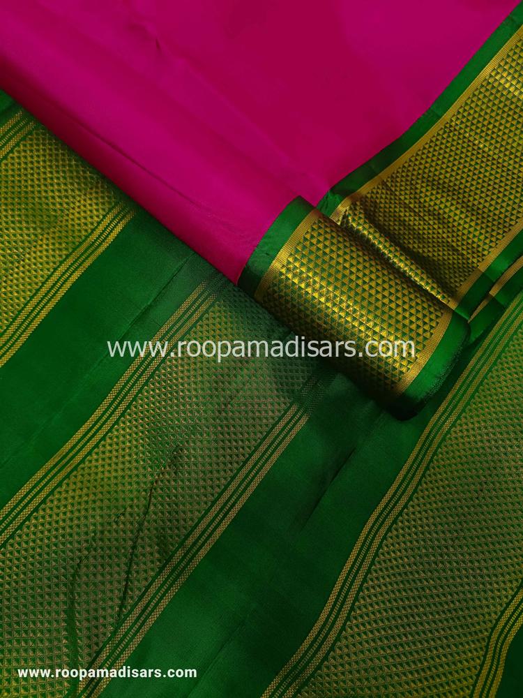 Pure Silk Madisar -10YARDS PURE SILK MADISAR KORVAI BORDER WITHOUT BLOUSE PIECE