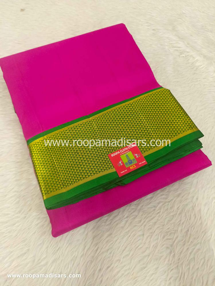 Pure Silk Madisar -10YARDS PURE SILK MADISAR KORVAI BORDER WITHOUT BLOUSE PIECE - Image 2