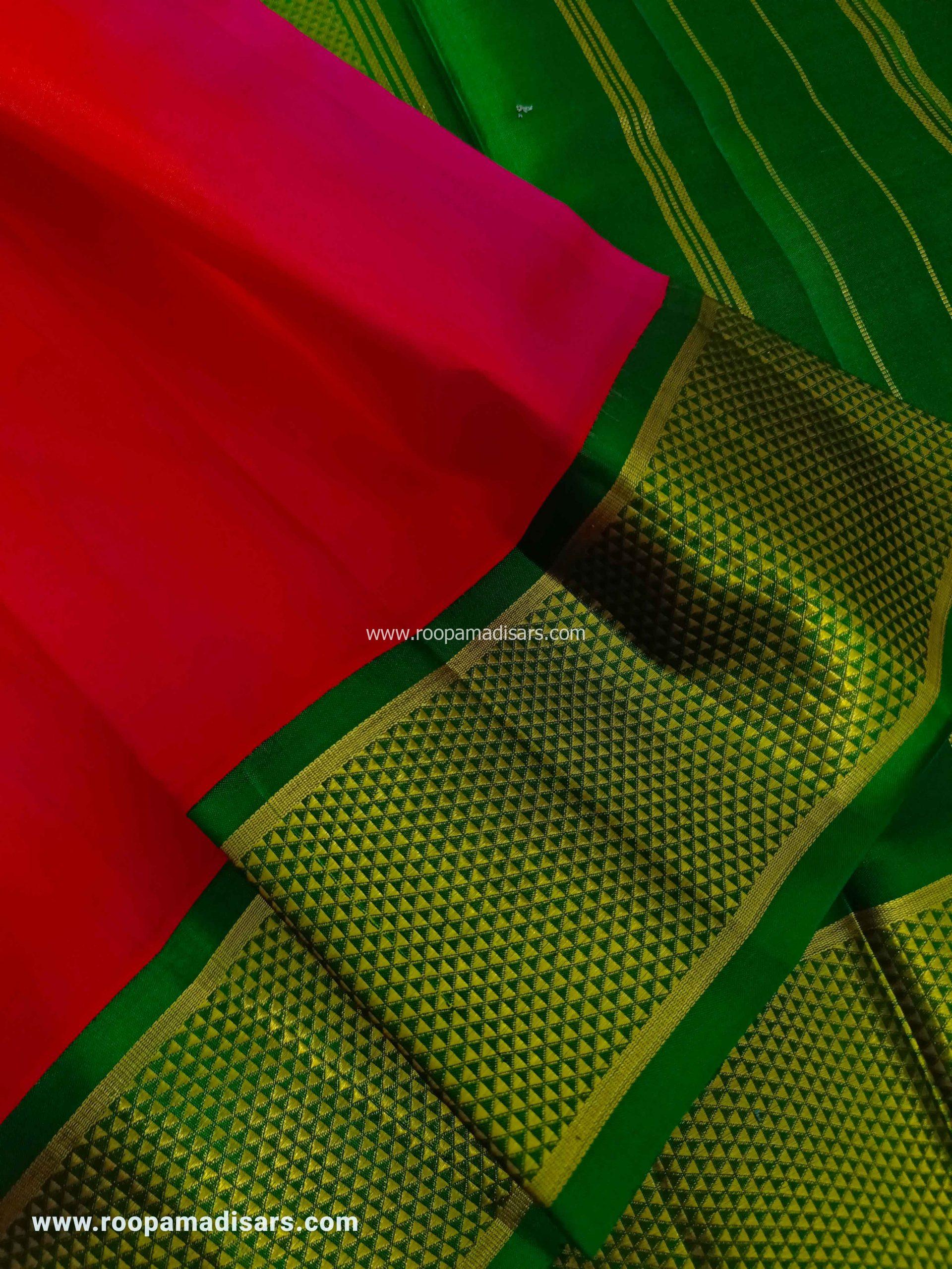 Pure Silk Madisar -10YARDS PURE SILK MADISAR KORVAI BORDER WITHOUT BLOUSE PIECE - Image 5
