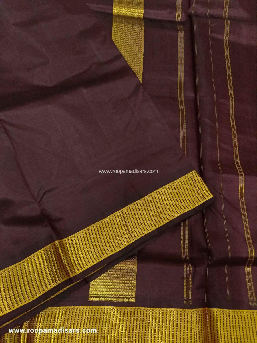 Pure Silk Madisar -10YARDS PURE SILK MADISAR KORVAI BORDER WITHOUT BLOUSE PIECE - Image 4