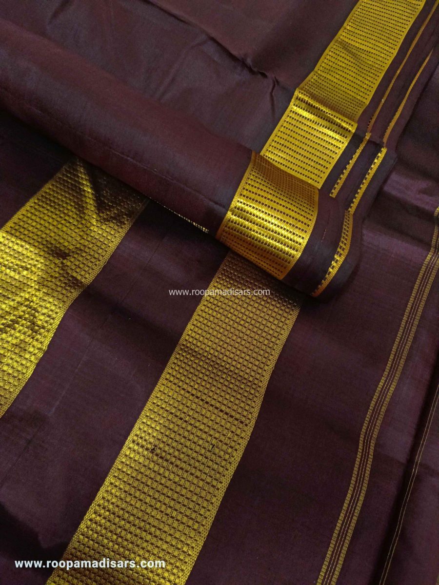 Pure Silk Madisar -10YARDS PURE SILK MADISAR KORVAI BORDER WITHOUT BLOUSE PIECE