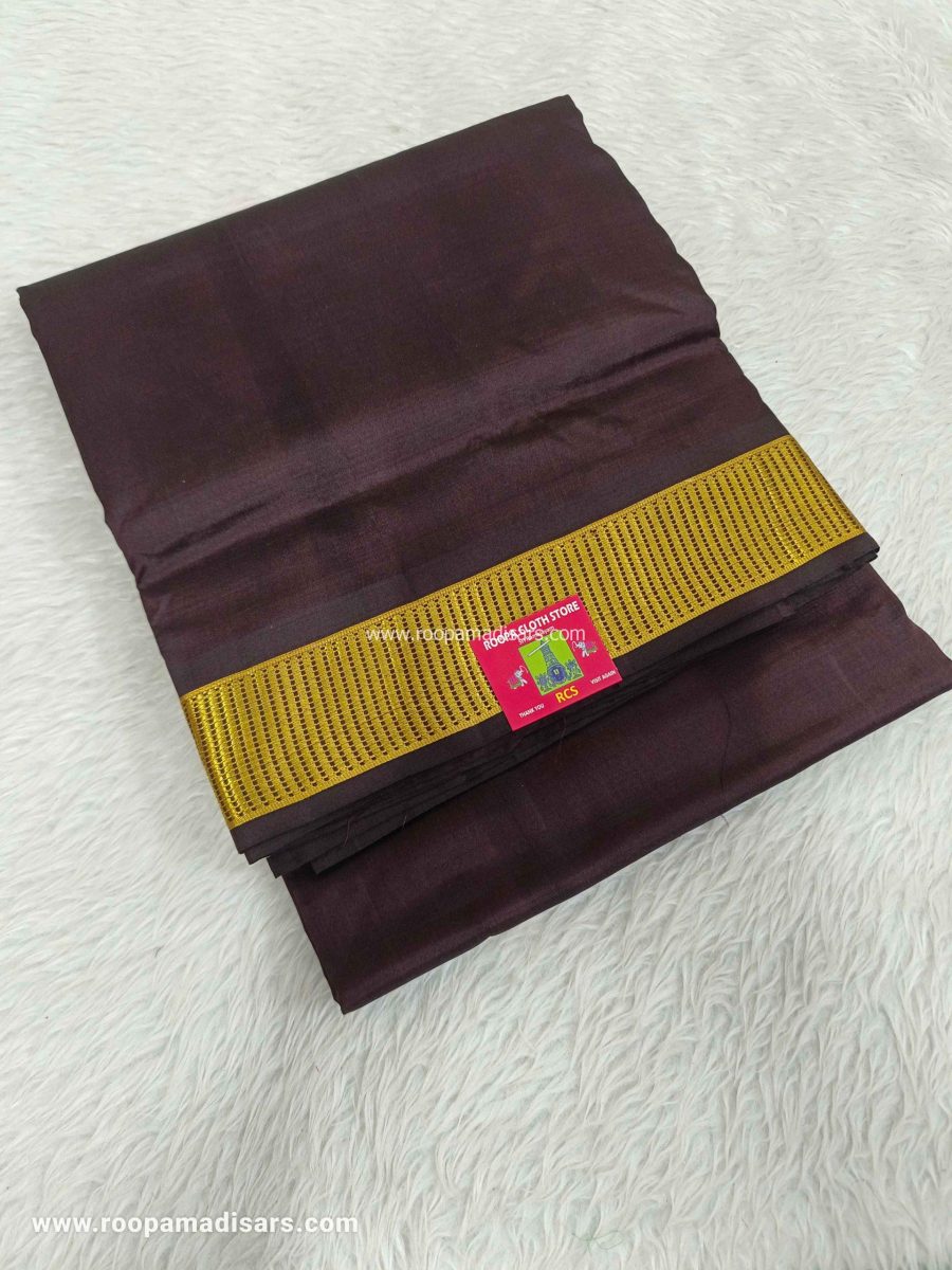 Pure Silk Madisar -10YARDS PURE SILK MADISAR KORVAI BORDER WITHOUT BLOUSE PIECE - Image 2