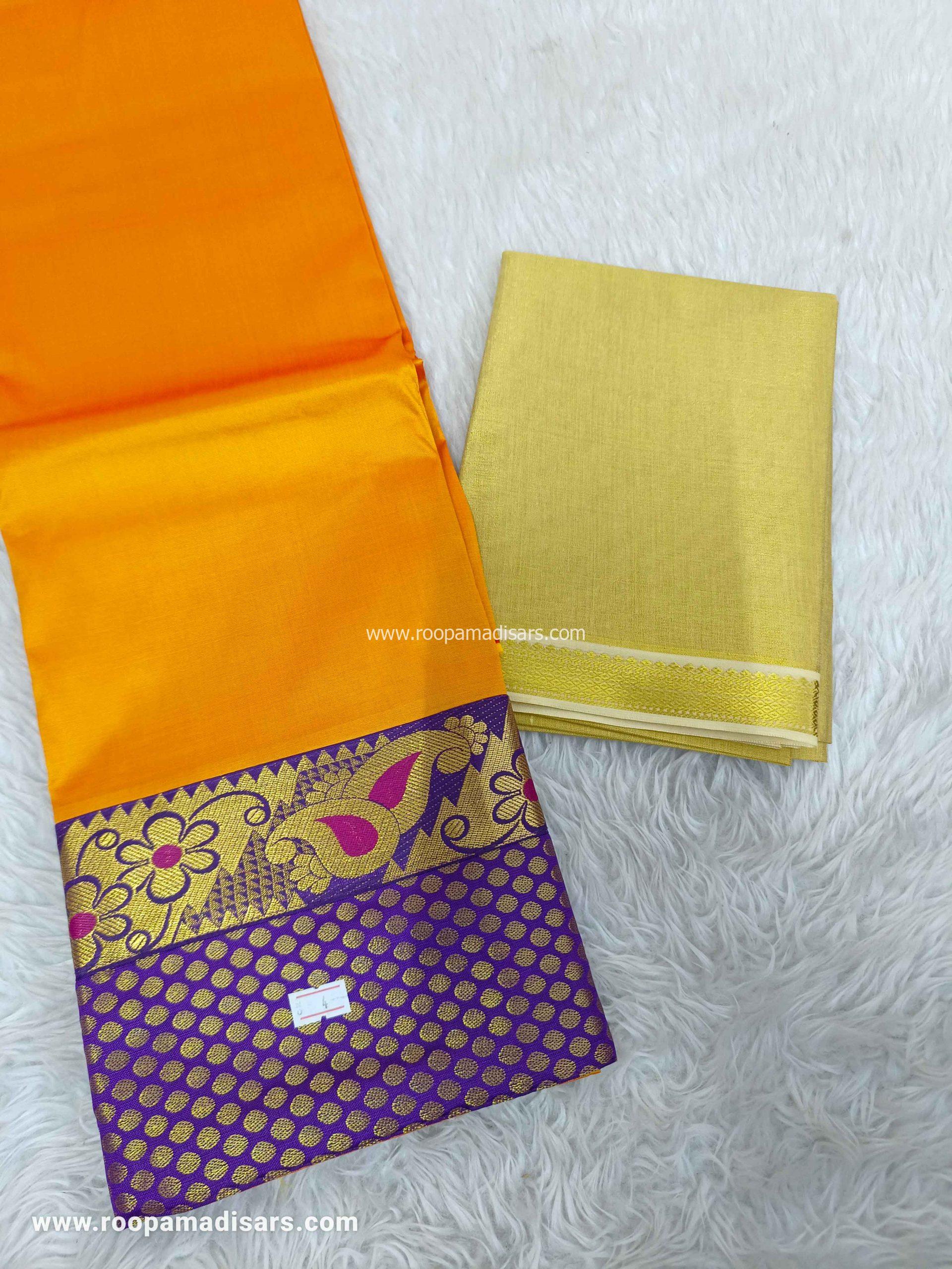 Pattu Pavadai Baby Girls Pavada Sattai-age 6-10 - Image 2