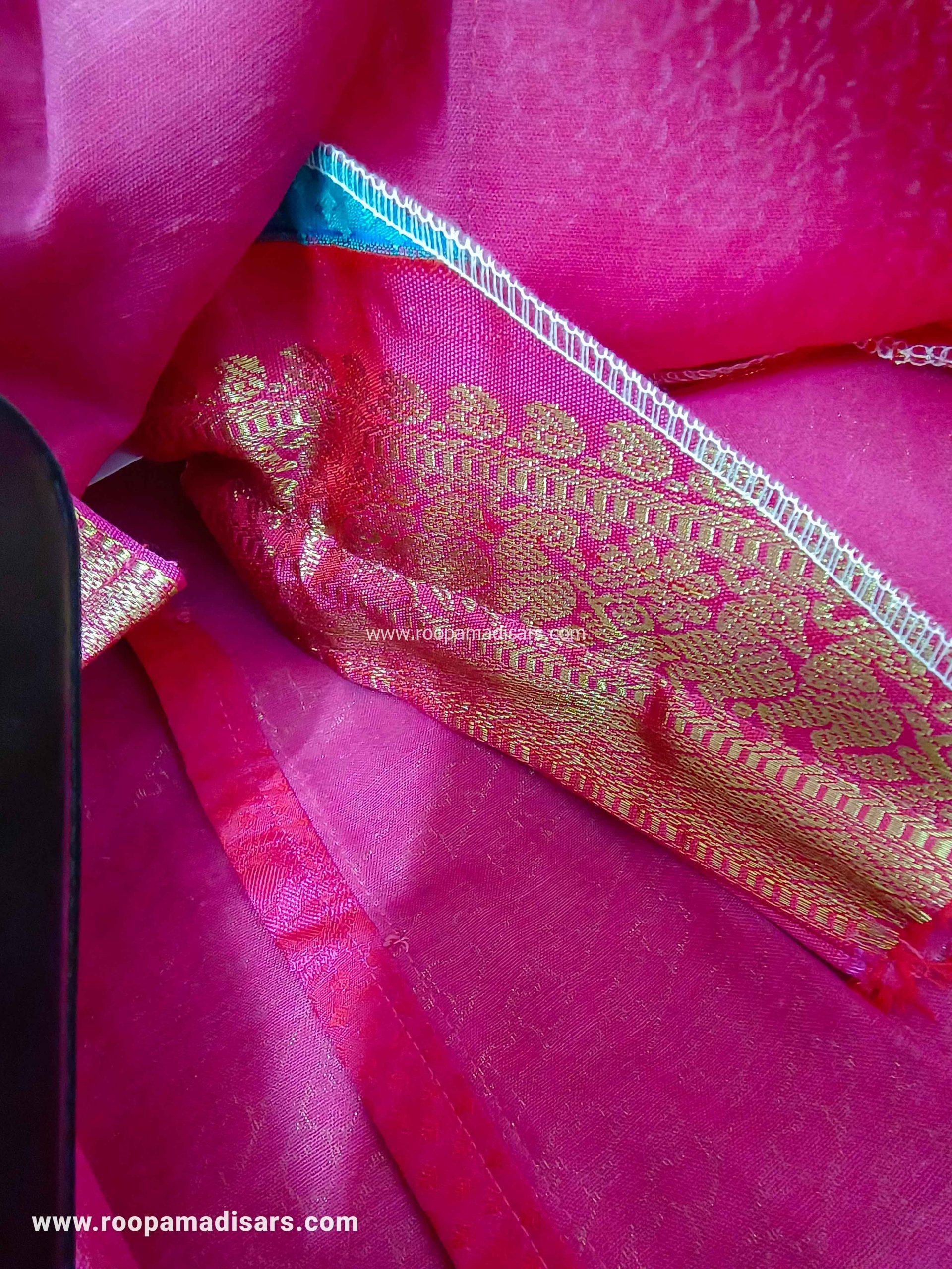 Readymade Pattu Pavadai Baby Girls Pavada Sattai with lining -age 10-13 - Image 3