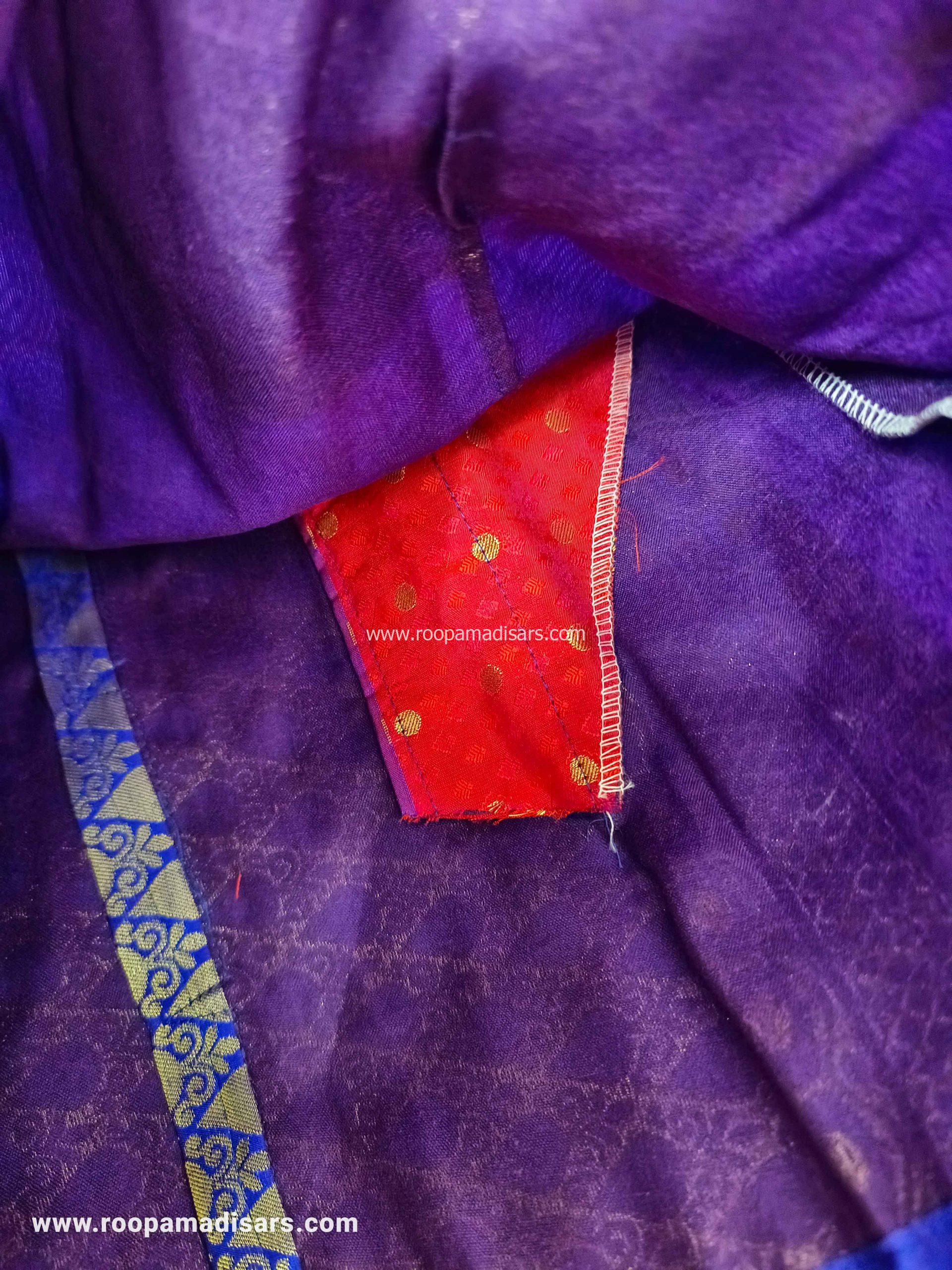 Readymade Pattu Pavadai Baby Girls Pavada Sattai with lining -age 10-13 - Image 3