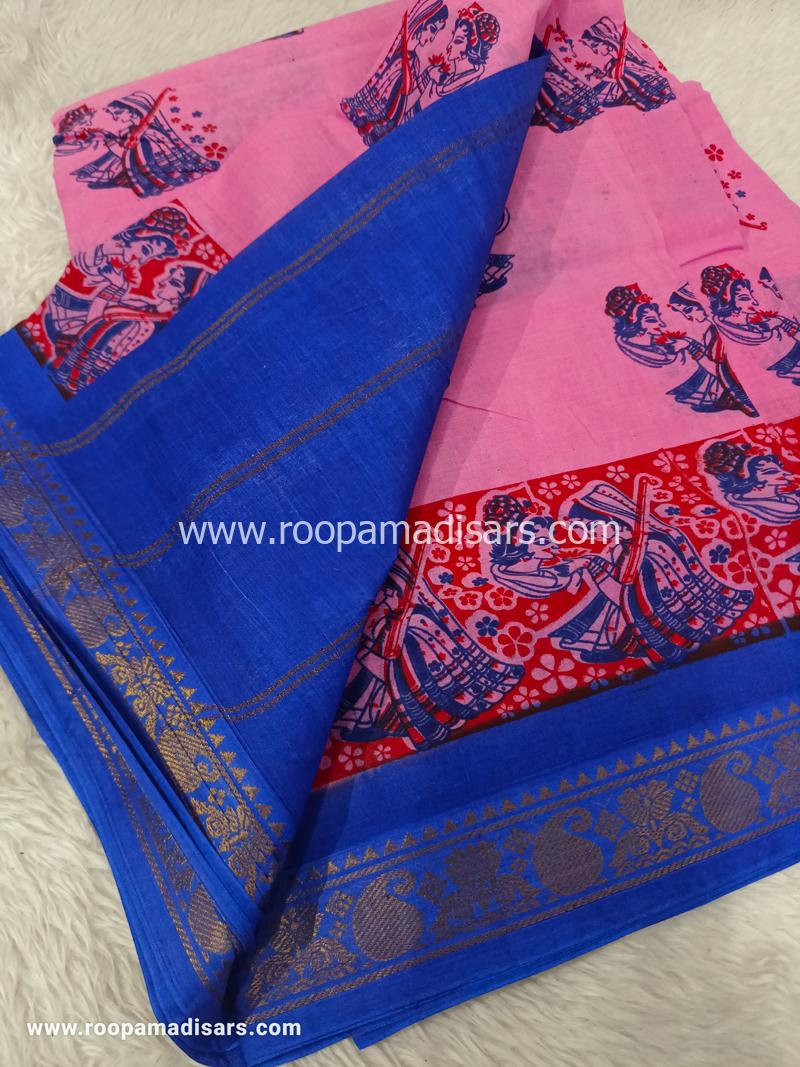 SUNGUDI SAREES -10.5YARDS MADISAR SAREE WITHOUT BLOUSE PIECE - Image 2
