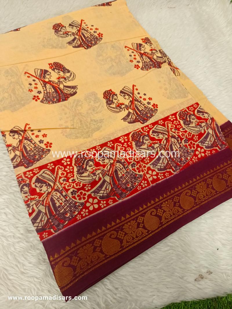 SUNGUDI SAREES -10.5YARDS MADISAR SAREE WITHOUT BLOUSE PIECE