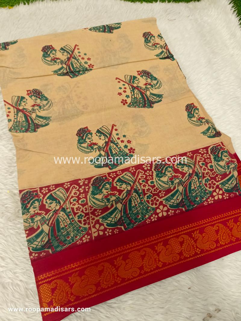 SUNGUDI SAREES -10.5YARDS MADISAR SAREE WITHOUT BLOUSE PIECE