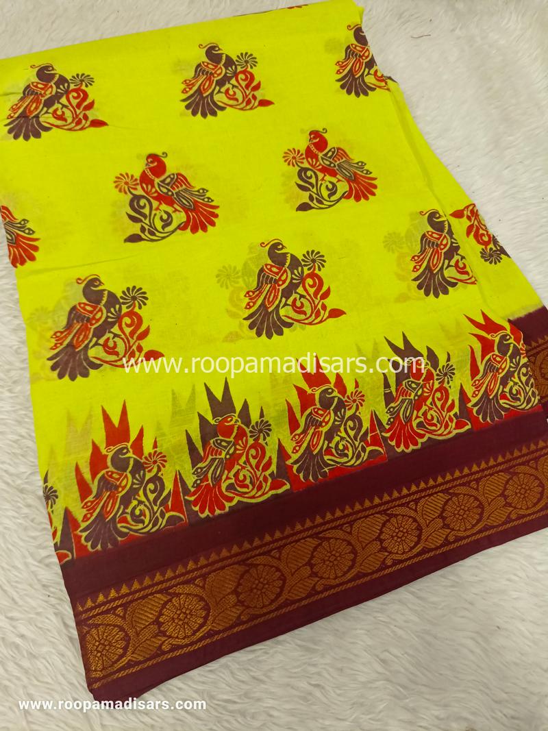 SUNGUDI SAREES -10.5YARDS MADISAR SAREE WITHOUT BLOUSE PIECE