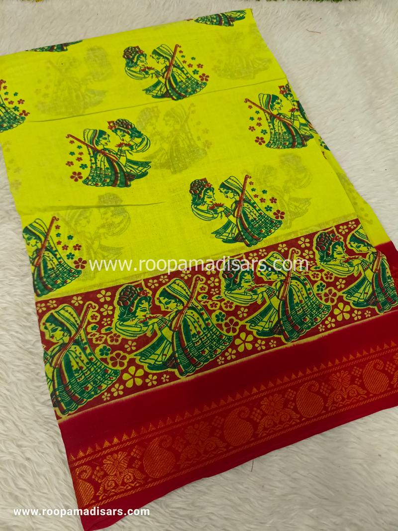 SUNGUDI SAREES -10.5YARDS MADISAR SAREE WITHOUT BLOUSE PIECE
