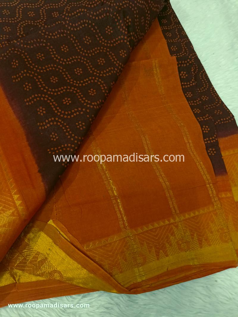 SUNGUDI SAREES -10.5YARDS MADISAR SAREE WITHOUT BLOUSE PIECE - Image 2