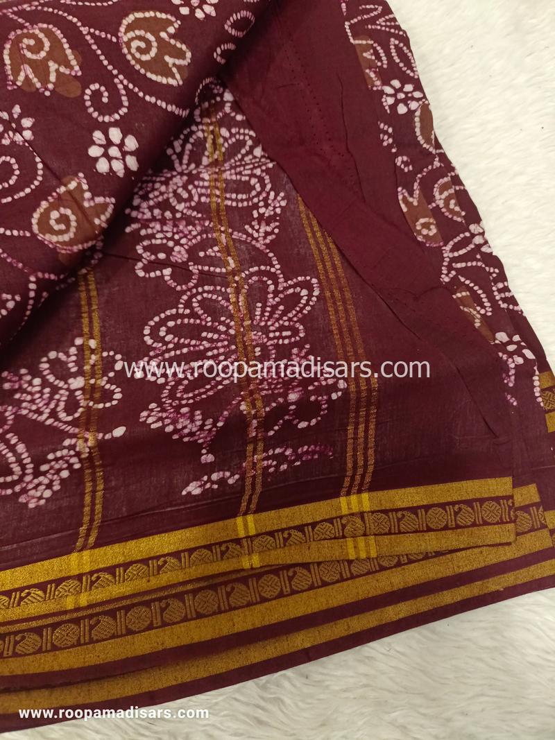 SUNGUDI SAREES -10.5YARDS MADISAR SAREE WITHOUT BLOUSE PIECE - Image 2