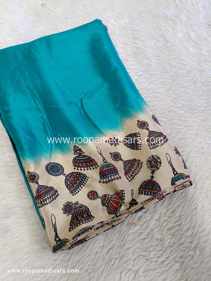 Crepe Madisar -11YARDS CREPE MADISAR WITH BLOUSE PIECE - SYNTHETIC MADISARS