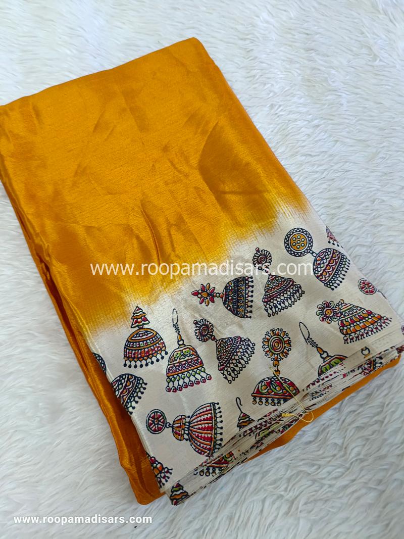 Crepe Madisar -11YARDS CREPE MADISAR WITH BLOUSE PIECE - SYNTHETIC MADISARS