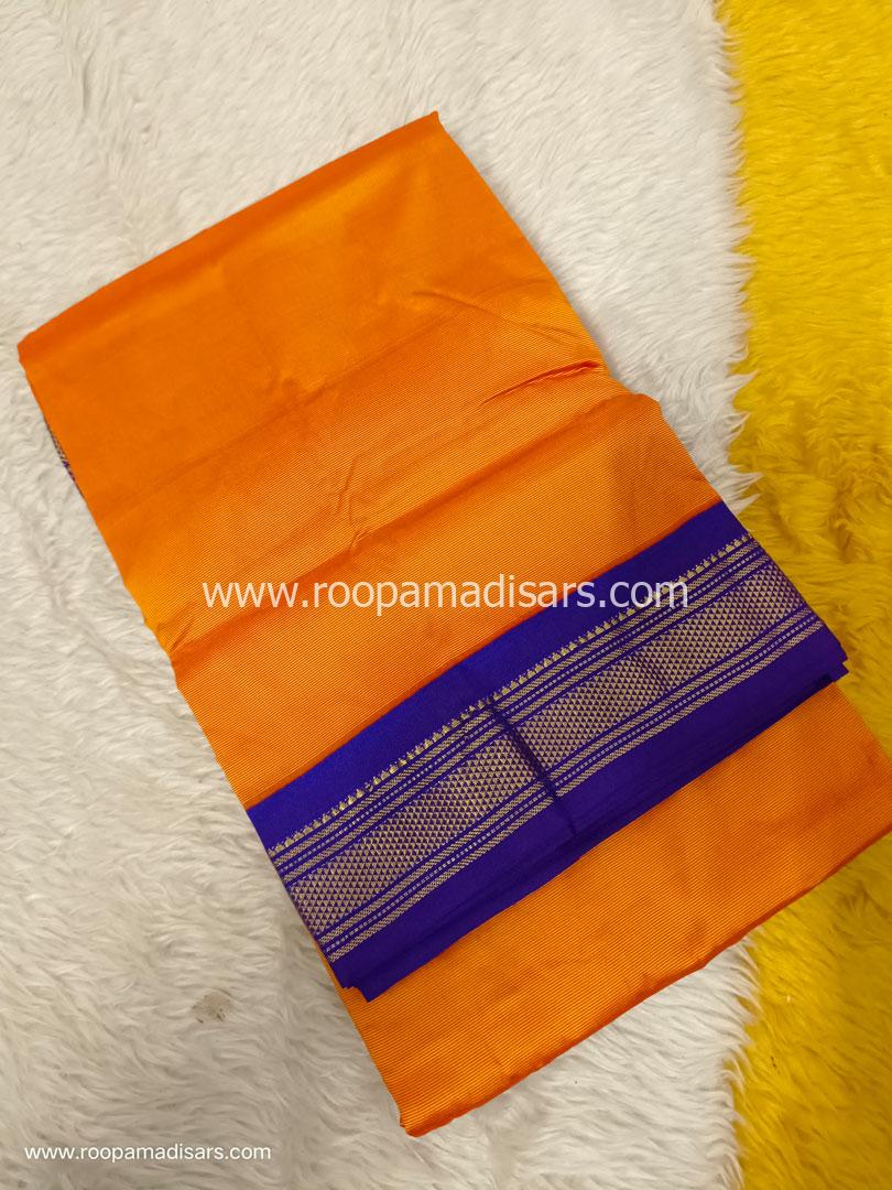 BUTTER SILK MADISARS -10YARDS BUTTER SILK MADISAR KORVAI BORDER WITHOUT BLOUSE PIECE