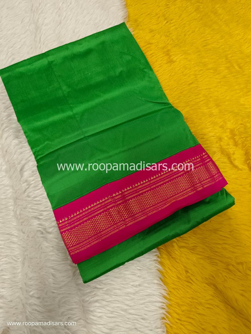 BUTTER SILK MADISARS -10YARDS BUTTER SILK MADISAR KORVAI BORDER WITHOUT BLOUSE PIECE