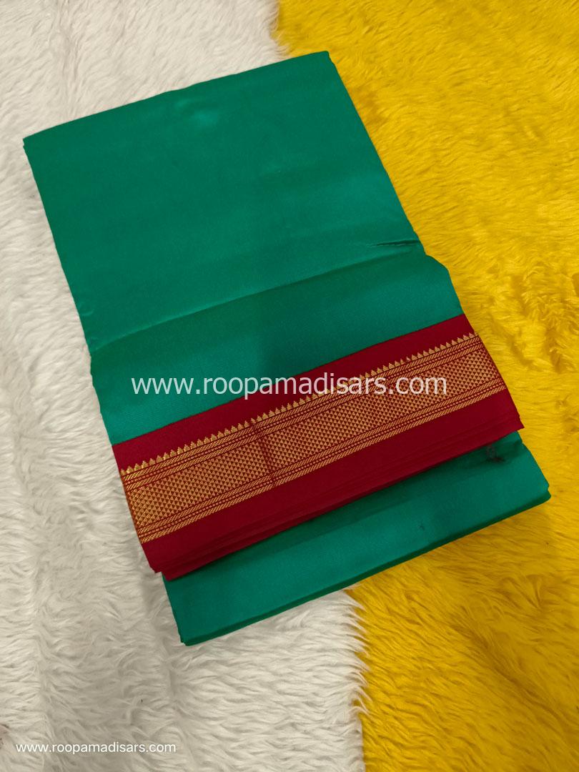 BUTTER SILK MADISARS -10YARDS BUTTER SILK MADISAR KORVAI BORDER WITHOUT BLOUSE PIECE