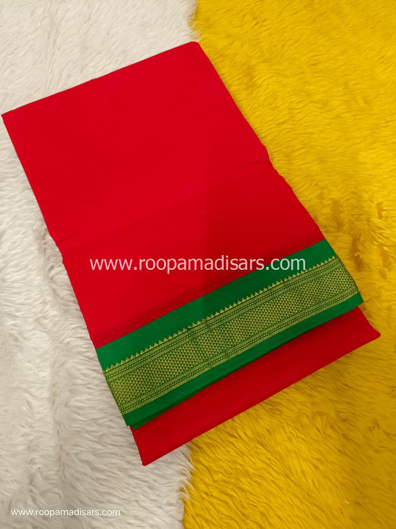 BUTTER SILK MADISARS -10YARDS BUTTER SILK MADISAR KORVAI BORDER WITHOUT BLOUSE PIECE