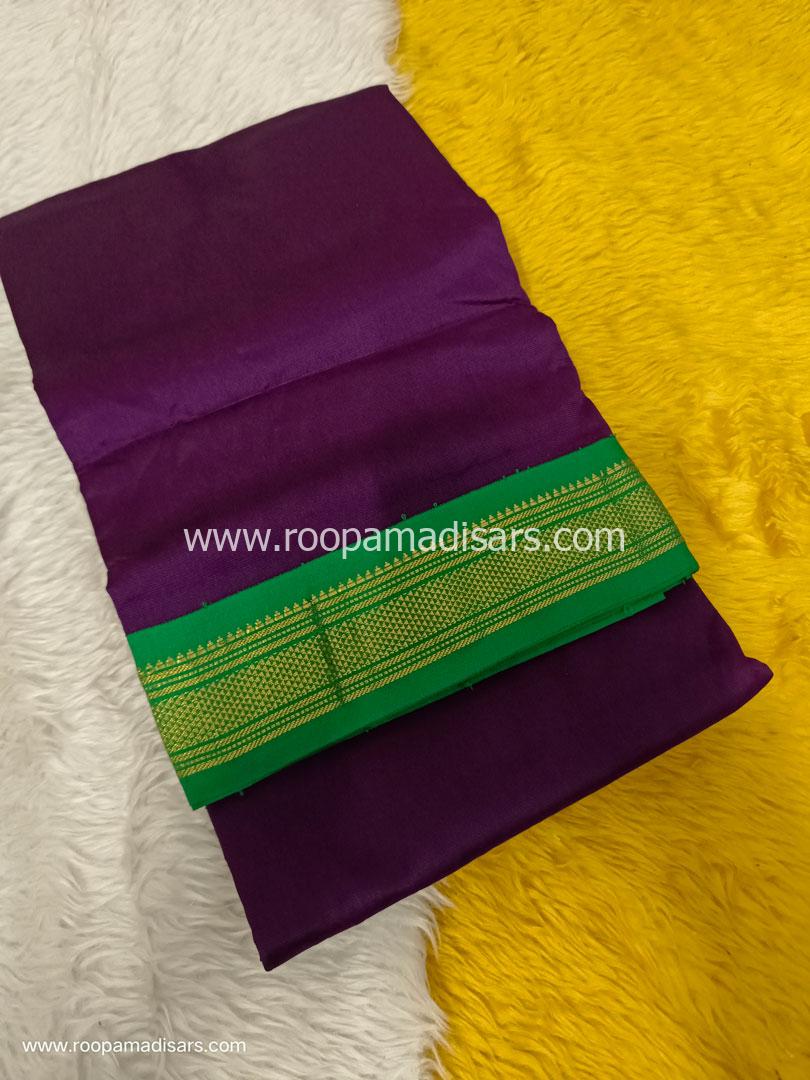 BUTTER SILK MADISARS -10YARDS BUTTER SILK MADISAR KORVAI BORDER WITHOUT BLOUSE PIECE