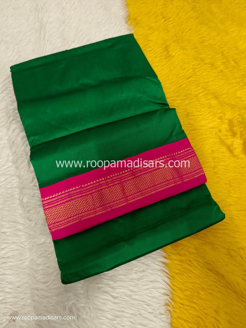 BUTTER SILK MADISARS -10YARDS BUTTER SILK MADISAR KORVAI BORDER WITHOUT BLOUSE PIECE