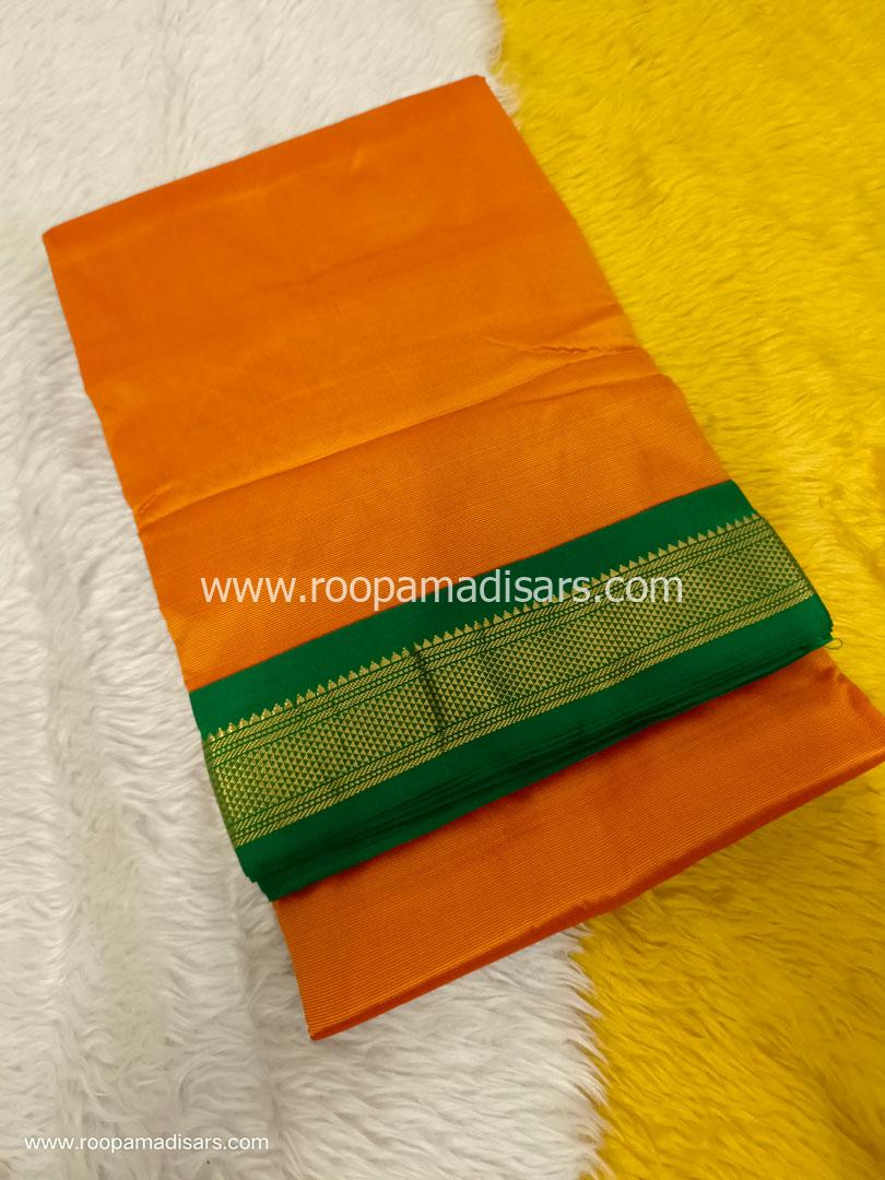 BUTTER SILK MADISARS -10YARDS BUTTER SILK MADISAR KORVAI BORDER WITHOUT BLOUSE PIECE