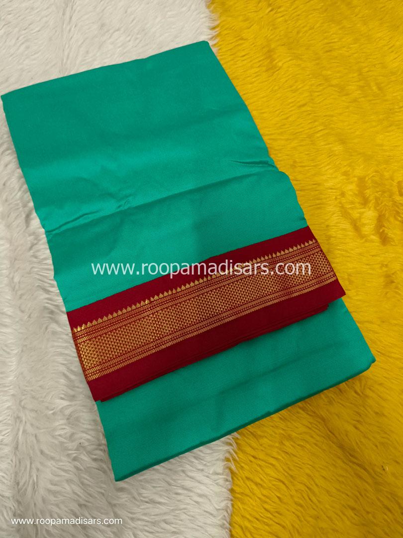 BUTTER SILK MADISARS -10YARDS BUTTER SILK MADISAR KORVAI BORDER WITHOUT BLOUSE PIECE
