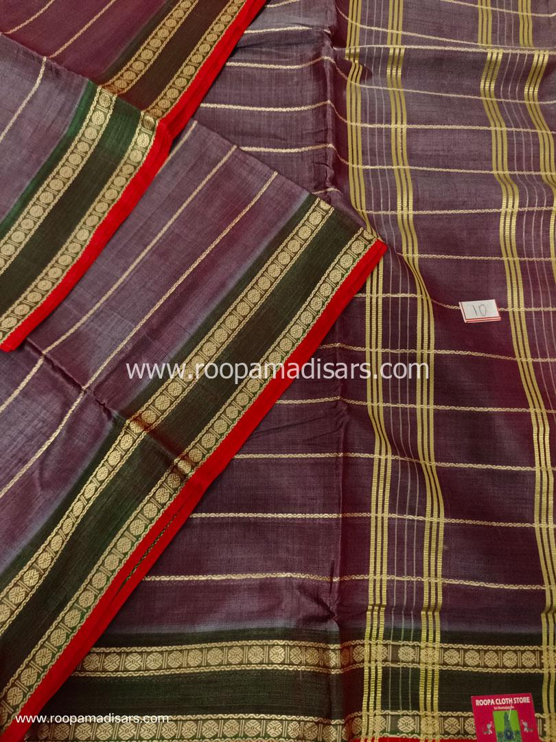 DEVENDRA SAREES -10 YARDS ORIGINAL DEVENDRA MADISAR SAREE WITHOUT BLOUSE PIECE - Image 2