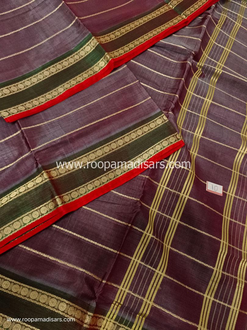 DEVENDRA SAREES -10 YARDS ORIGINAL DEVENDRA MADISAR SAREE WITHOUT BLOUSE PIECE - Image 3