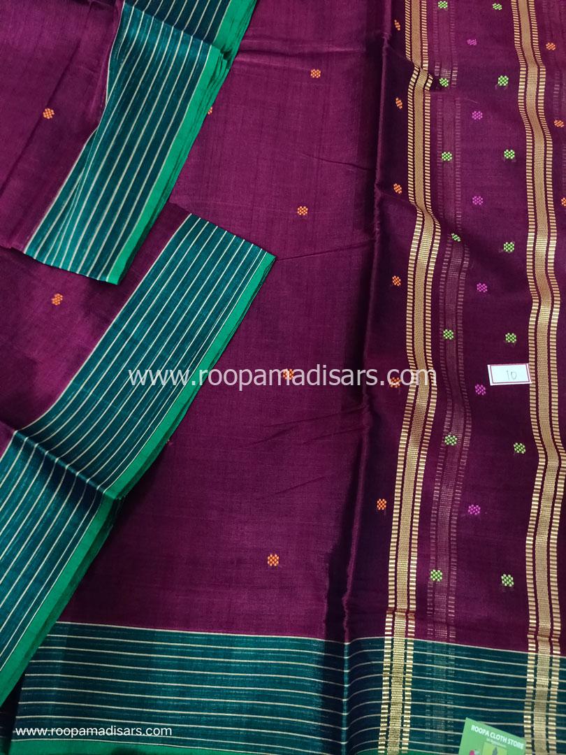 DEVENDRA SAREES -10 YARDS ORIGINAL DEVENDRA MADISAR SAREE WITHOUT BLOUSE PIECE - Image 2